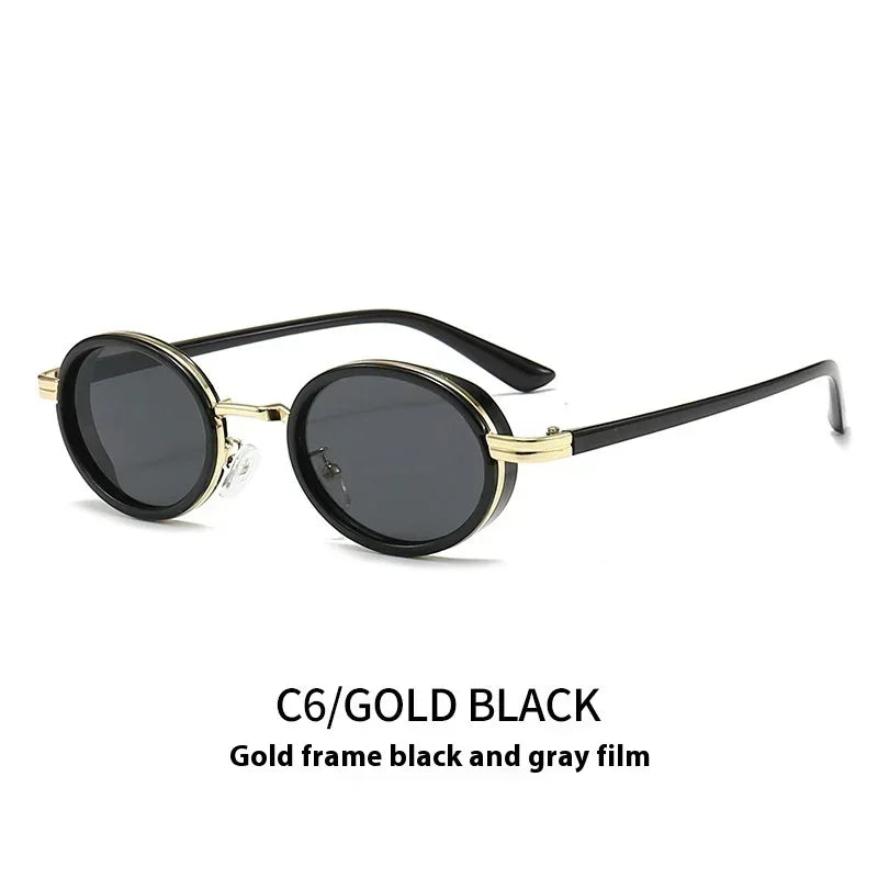 retro-style-steampunk-metal-oval-small-sunglasses - Viexta