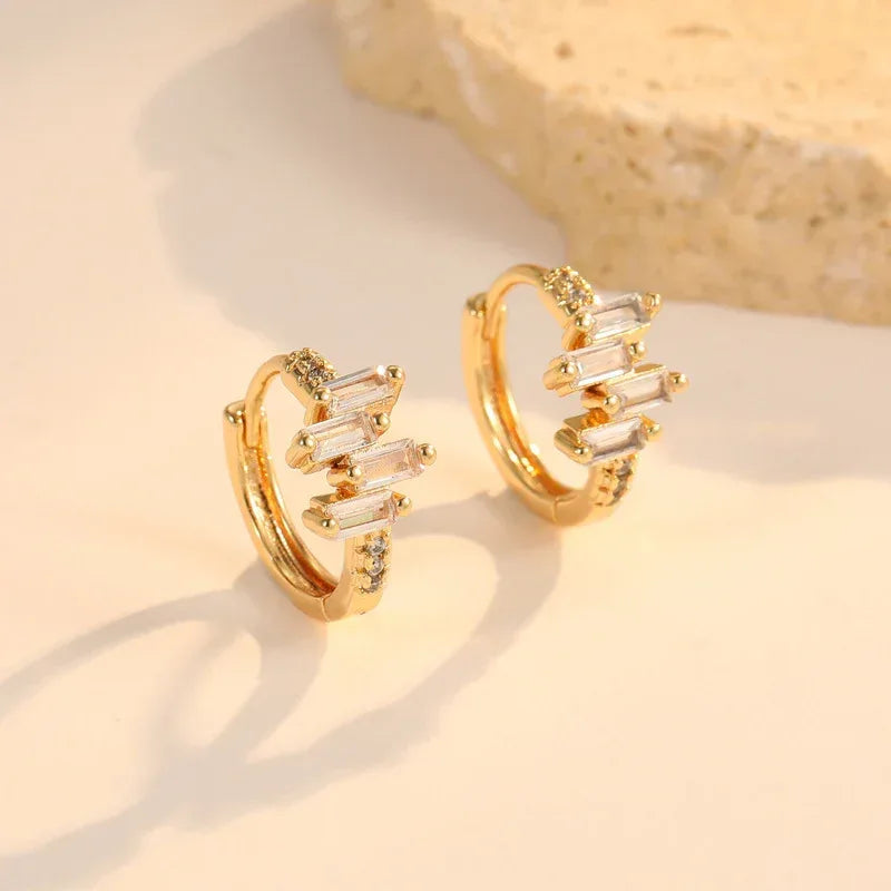 Zircon !8k Stud Earrings - Viexta