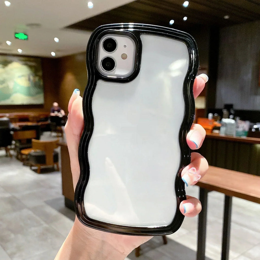 Candy-colored Border Two-in-one Wave iPhone Case - Viexta