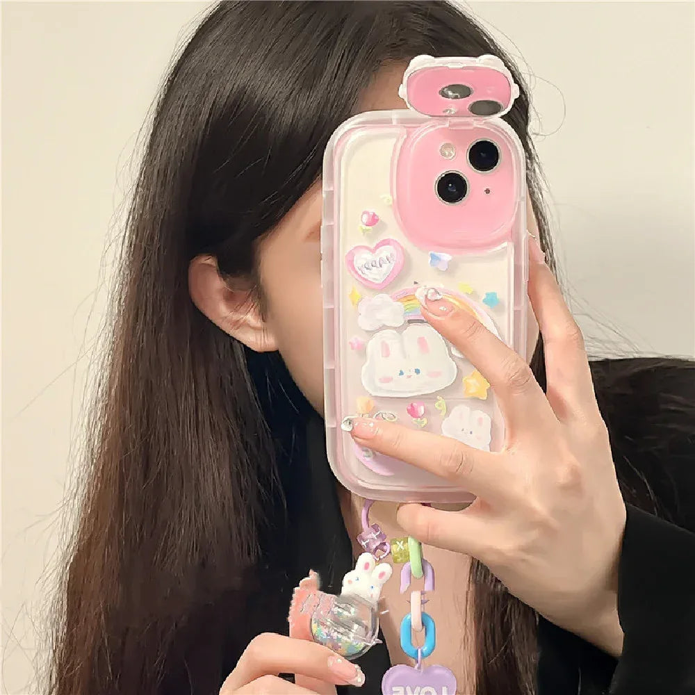 Rainbow Bear Rabbit iPhone Case - Viexta