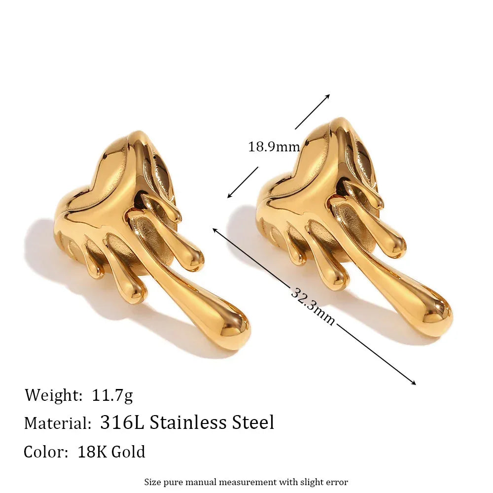 Elegant Heart Stud Earrings - Viexta