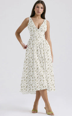 V-neck A-line Dresses With Pockets