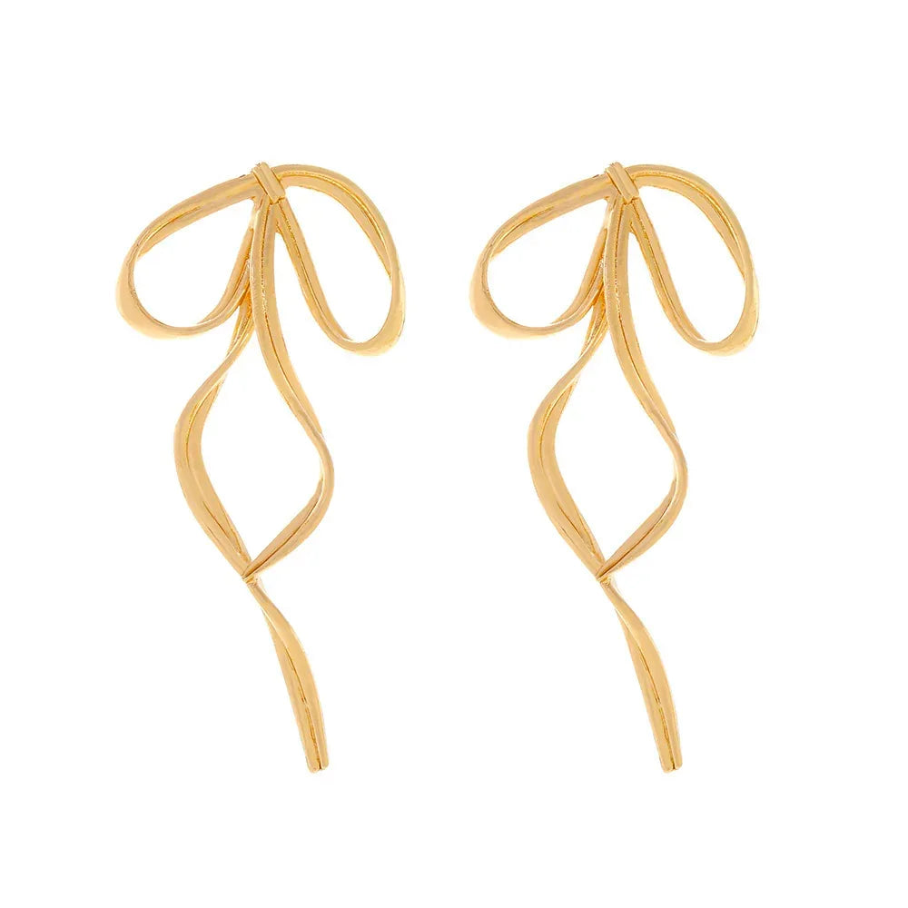 personalized-metal-bow-earrings - Viexta