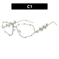 Diamond studded eyeglass frame
