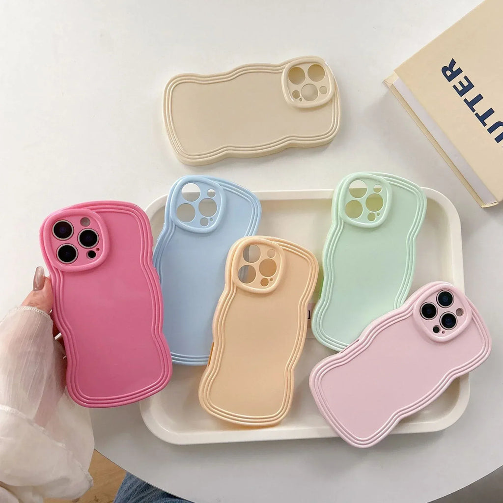 Cream Candy Color Wave iPhone Case - Viexta