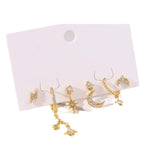 14k 6piece Women's Ear Stud Set