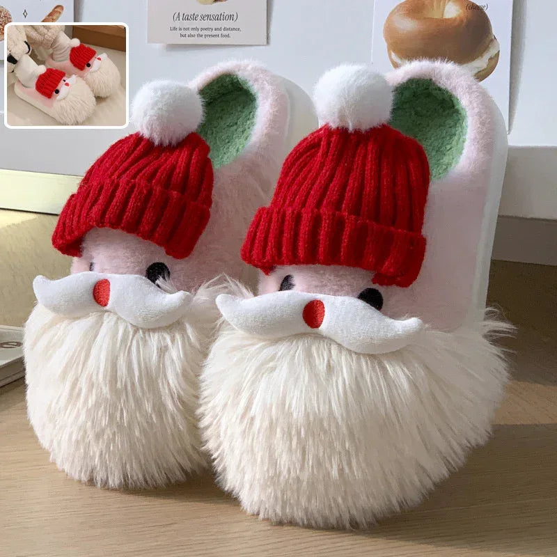 Cute Christmas Santa Claus Home Slippers - Viexta