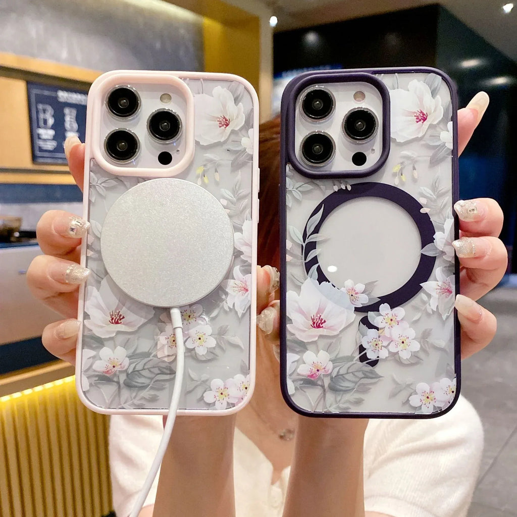 magnetic-acrylic-flower-iphone-case - Viexta