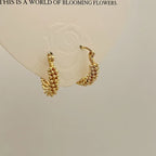 Retro Hong Kong Golden Versatile Earrings - Viexta