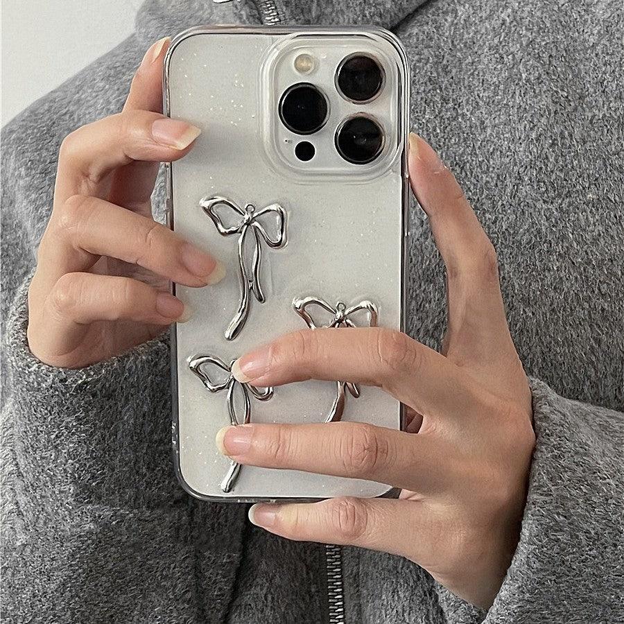 Niche Girl Metal Bow iPhone Case - Viexta