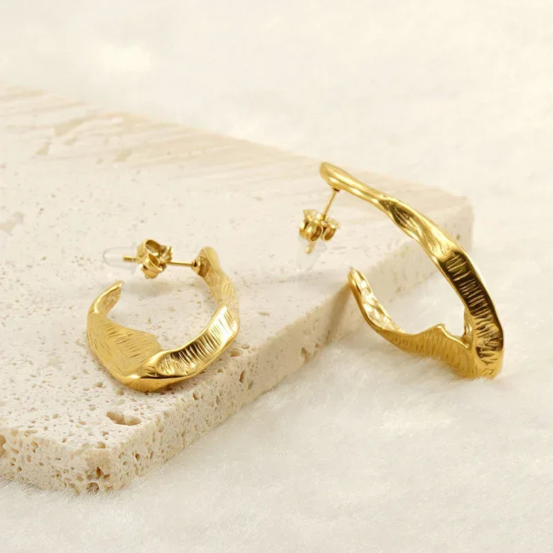 Titanium Steel Irregular Earrings - Viexta