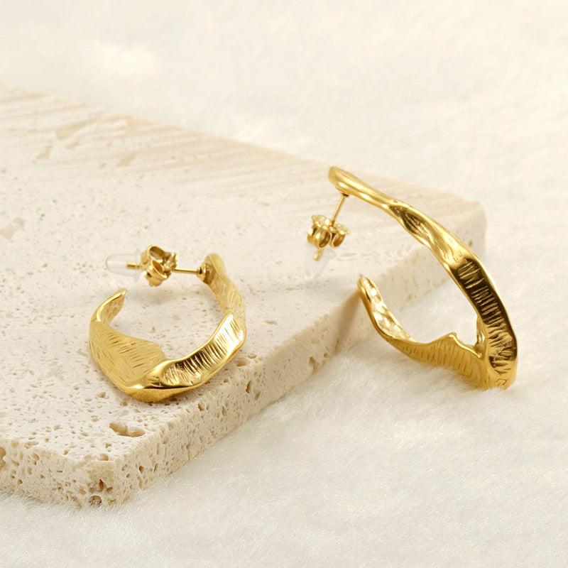 Titanium Steel Irregular Earrings