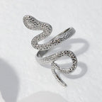 Stainless Steel Adjustable Opening Snake Ring - Viexta