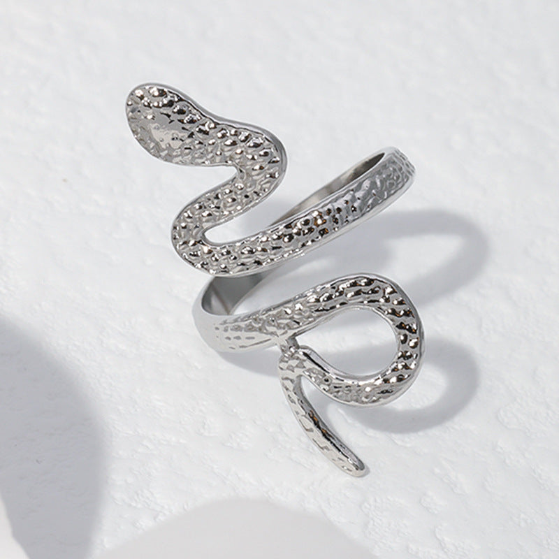 Stainless Steel Adjustable Opening Snake Ring