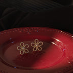 Silver Needle Pearl Flower Earrings