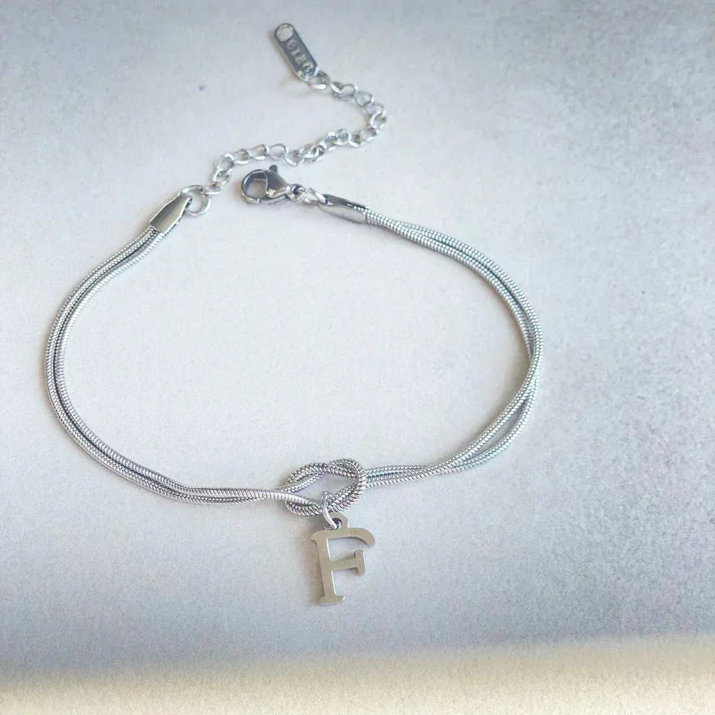 stainless-steel-26-letter-pendant-bracelet - Viexta