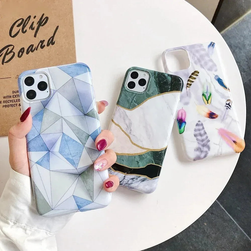 Geometric Marble Cases for IPHONE - Viexta
