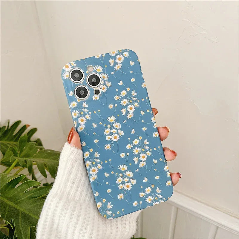 White Fragmented Flower iPhone Case - Viexta