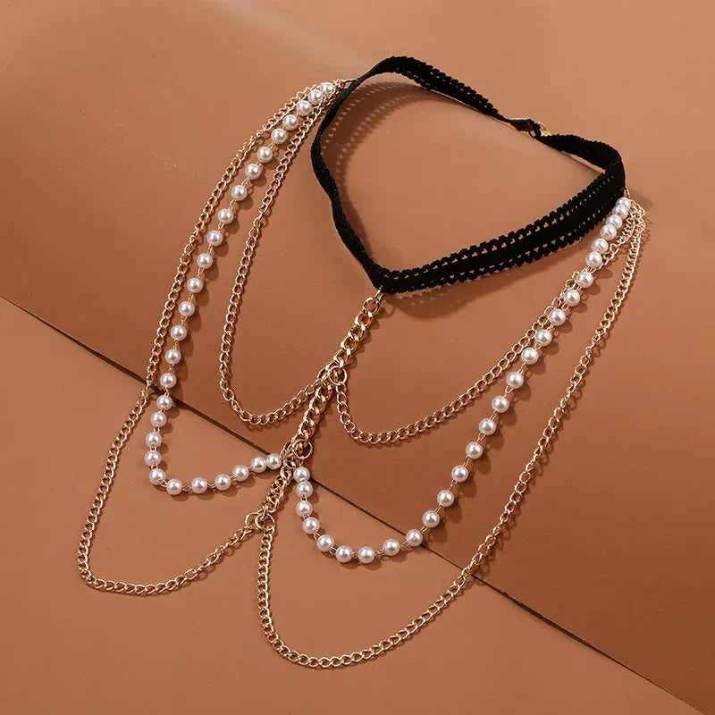 Tassel Full Drill Multi-layer Leg Chain - Viexta