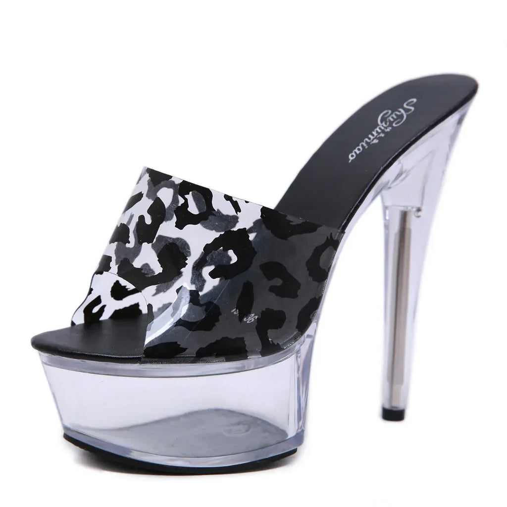 Transparent Stiletto Waterproof High Heels - Viexta