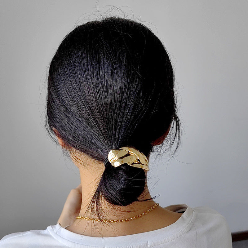 Hair Rope Geometric Ellipse Glossy High-elastic Rubber Band