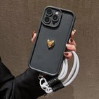 Lanyard Heart Design Silicone iPhone Case - Viexta