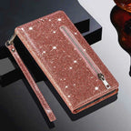 Zipper Shiny Leather iPhone Case - Viexta