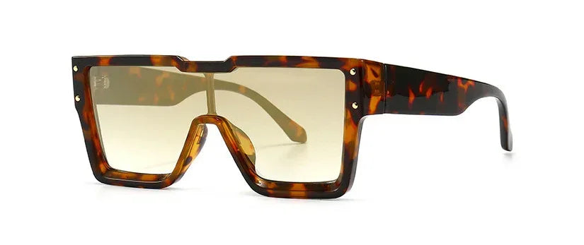 Oversized One Lens Square Sunglasses - Viexta