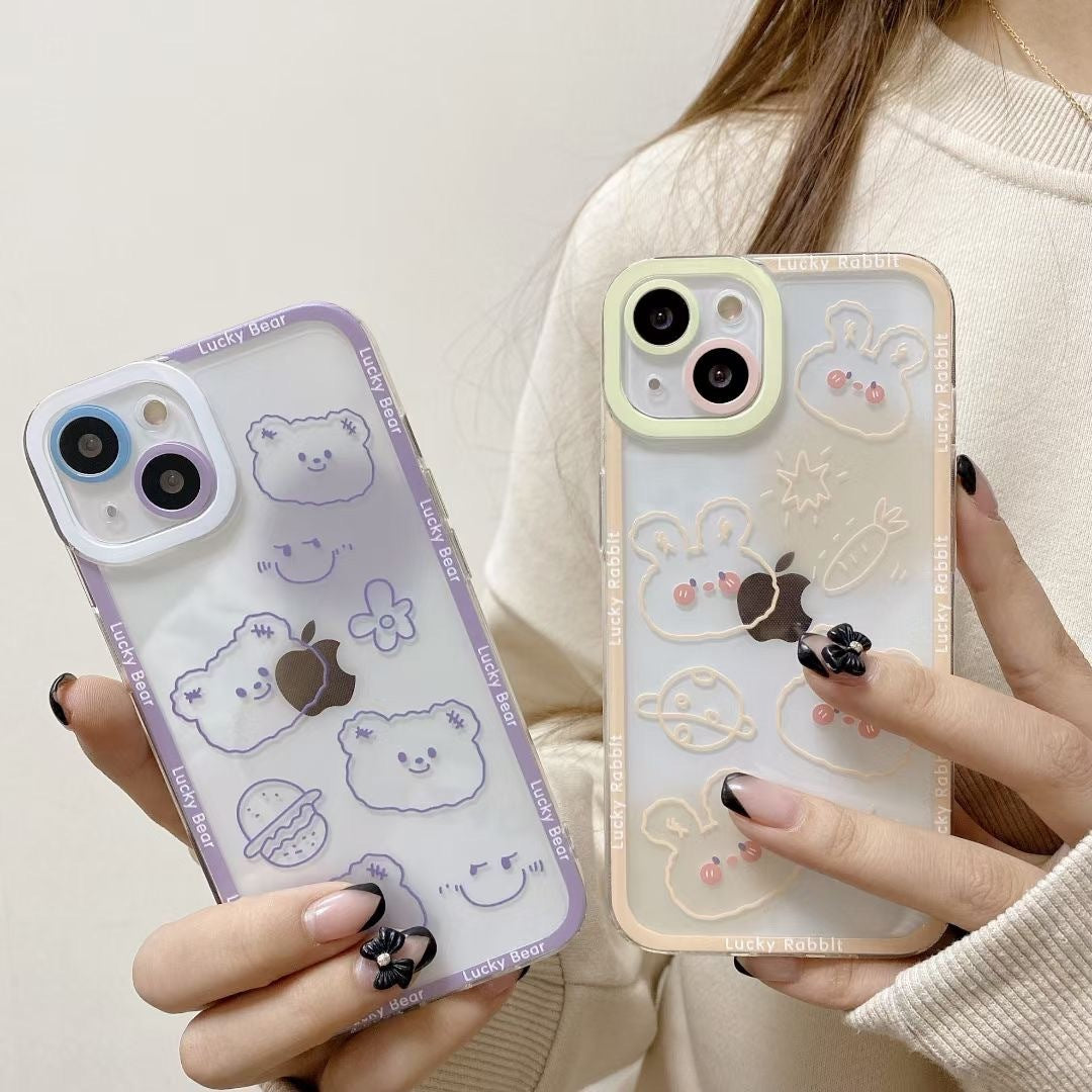 Transparent Cartoon iPhone case