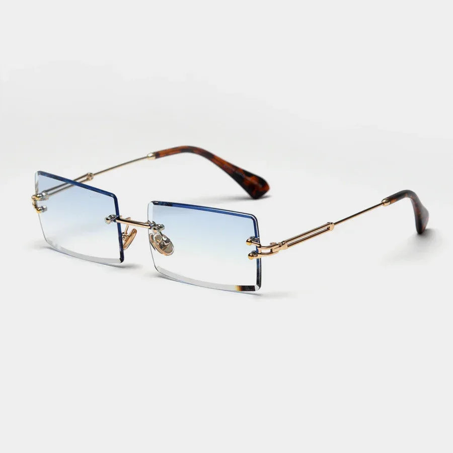 Rimless Rectangle Sunglasses - Viexta