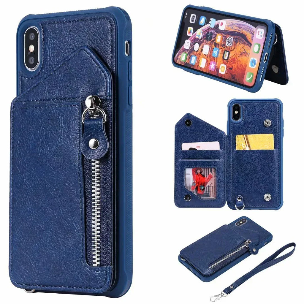 zipper-wallet-case-with-stand-tpu-anti-fall-shell-case - Viexta