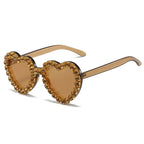 Peach Heart Sunglasses For Women - Viexta