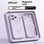 Fine Circle Magnetic iPhone Case Liquid Silicone - Viexta