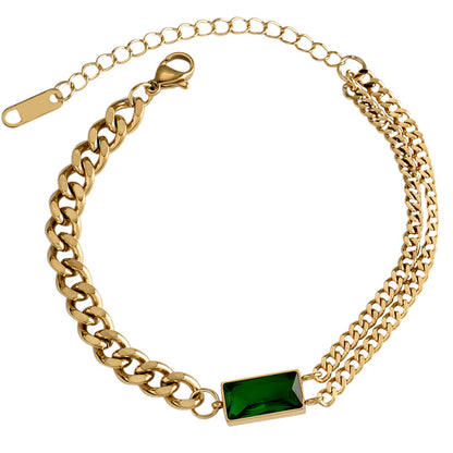 Women's Niche Design Emerald Bracelet