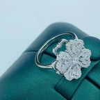 Rotating Zircon Four-leaf Clover Neckpiece - Viexta