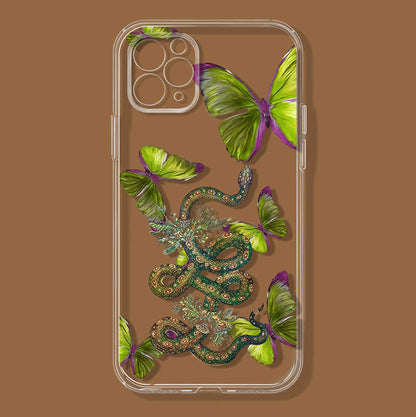 Creative Funny Butterfly Snake iPhone Case