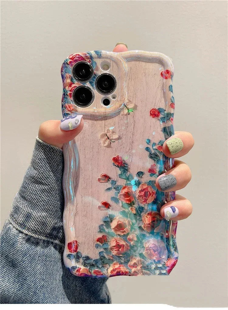 advanced-art-oil-painting-flower-phone-case - Viexta