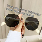 Square Polygon Metal Sunglasses - Viexta