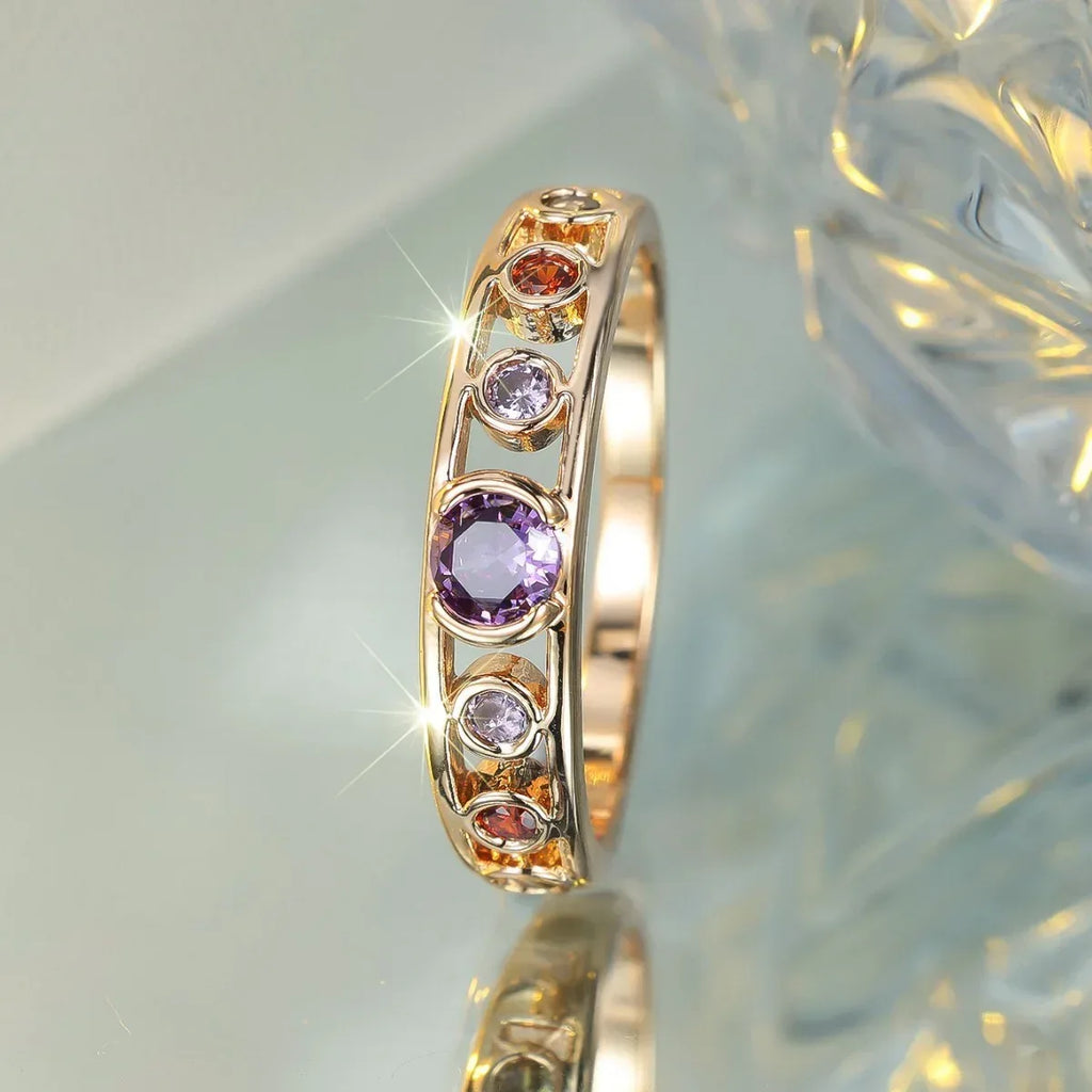 champagne-gold-crystals-ring - Viexta