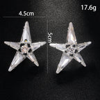Banquet Double-layer Five-pointed Star Necklace Earrings