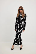 Long Sleeve Women's Knitted Foreign Trade Sweater Long Dress - Viexta