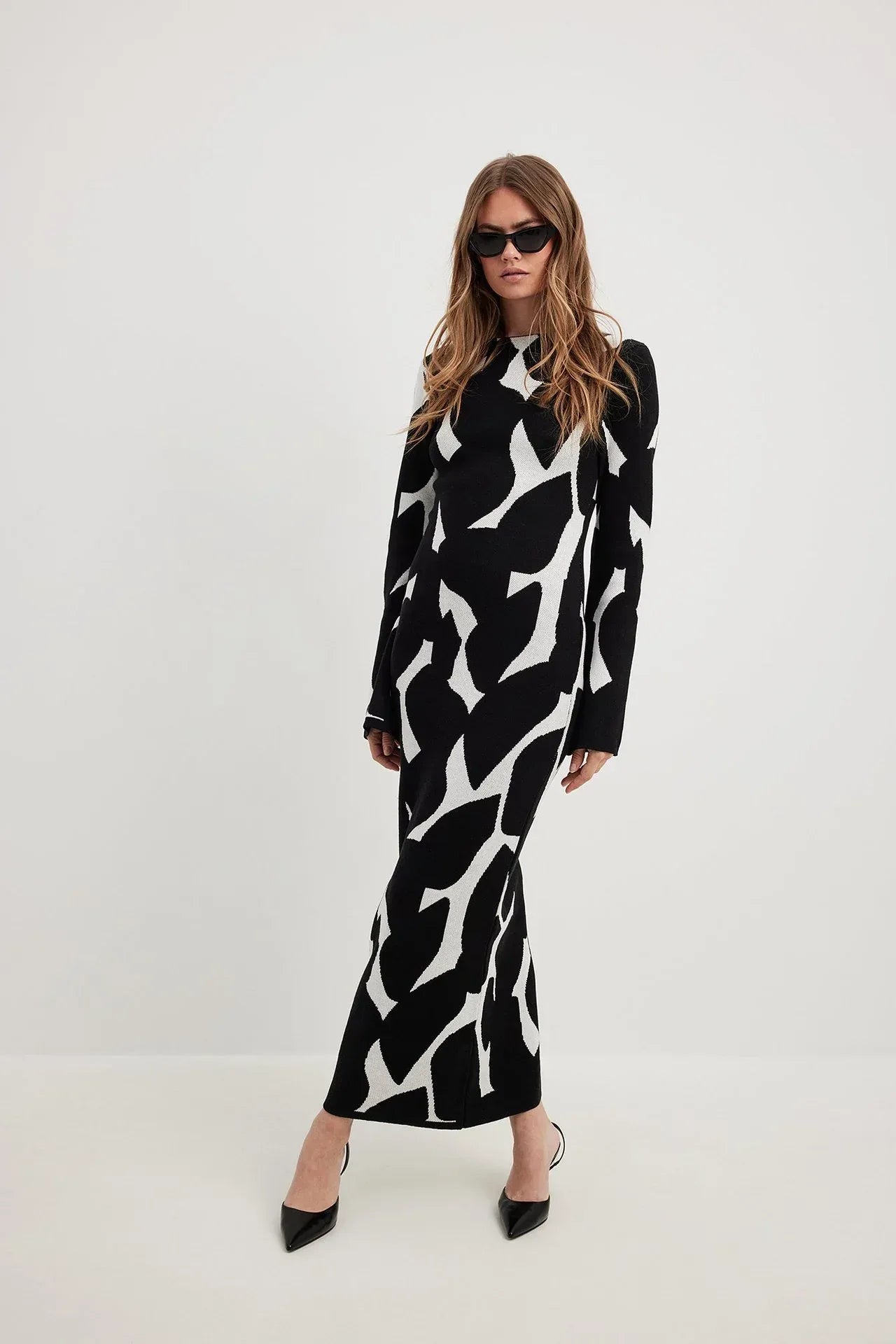 Long Sleeve Women's Knitted Foreign Trade Sweater Long Dress - Viexta