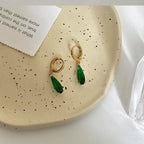 emerald-horse-eye-zircon-earrings - Viexta