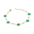 Floral Stainless Steel Bracelet for Women
