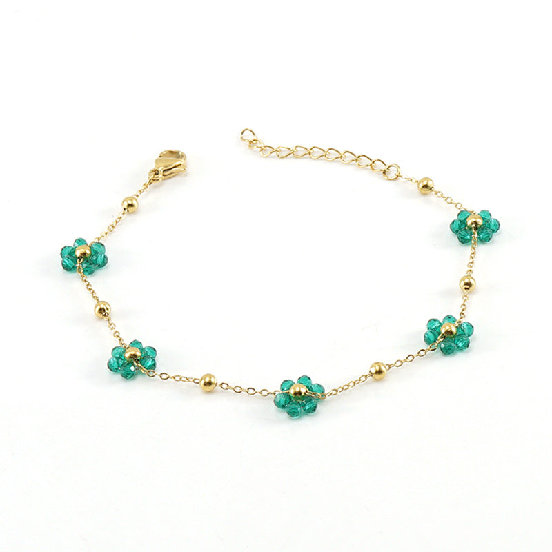 Floral Stainless Steel Bracelet for Women