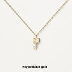 S925 Sterling Silver Locke & Key Necklace - Viexta