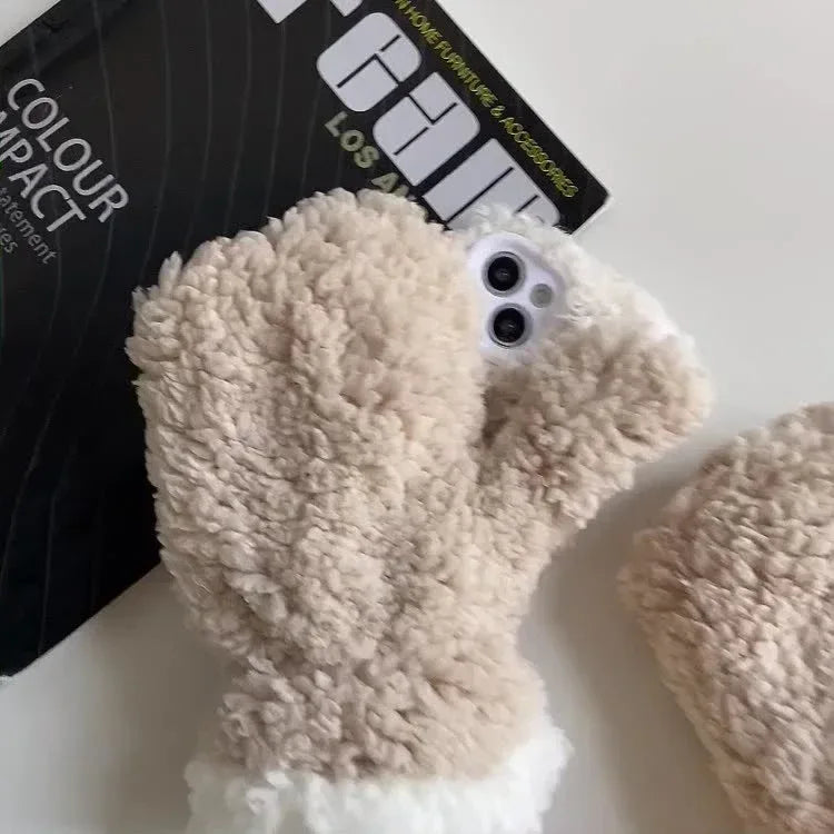 cold-proof-gloves-plush-iphone-case - Viexta