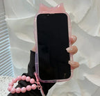 Girl Bowknot Silicone iPhone Case with Charm - Viexta