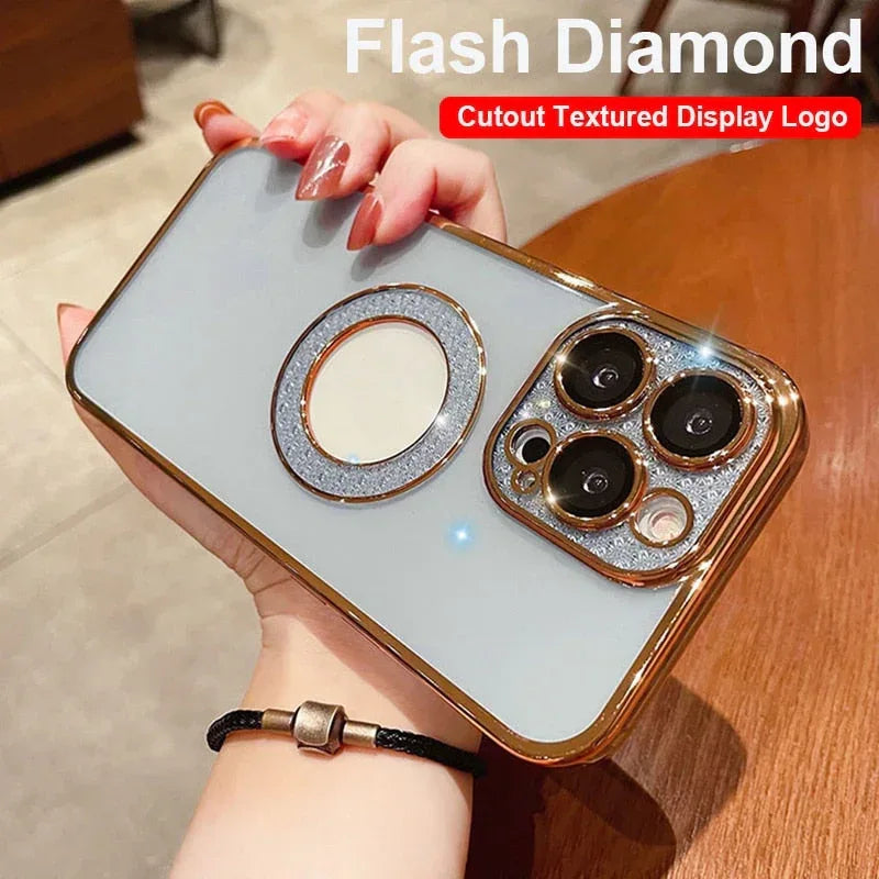 Electroplating Soft Diamond Ring IPhone Case - Viexta