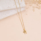 Rhinestone Bowknot Pendant Necklace